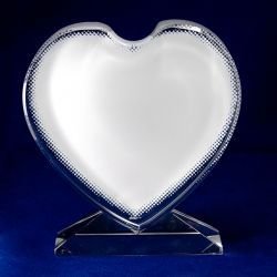 Кристалл стеклянный для сублимации форма сердца ВХР-13,105*110*35мм
