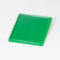 Магнит акриловый прямоугольный 55*80, зеленый прозрачный, распродажа