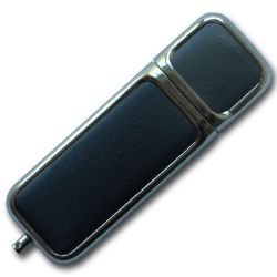VF-L8 кожаная флешка Черная 16GB