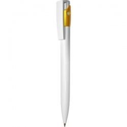 PR021-з Ручка автоматическая бело-золотая