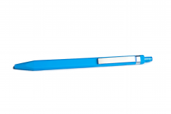 2201/05 Ручка прозрачная с металлическим клипом голубая RADICAL