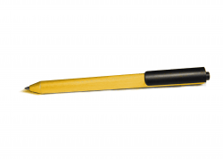 1020/01 Ручка металлическая золотая с черным клипом CHALK