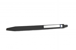 2201/08 Ручка прозрачная с металлическим клипом черная RADICAL