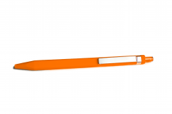 2201/9 Ручка прозрачная с металлическим клипом оранжевая RADICAL