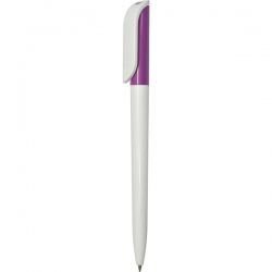PR307-1 Ручка с поворотным механизмом бело-фиолетовая