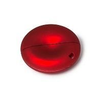 PL056 флешка с софт тач покрытием пластиковая красная глянцевая 64GB