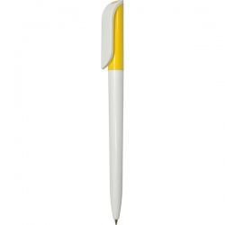 PR307-1 Ручка с поворотным механизмом бело-желтая 2