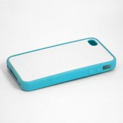 Чехол для Iphone 4/4S,для сублимации резиновый (синий) распродажа